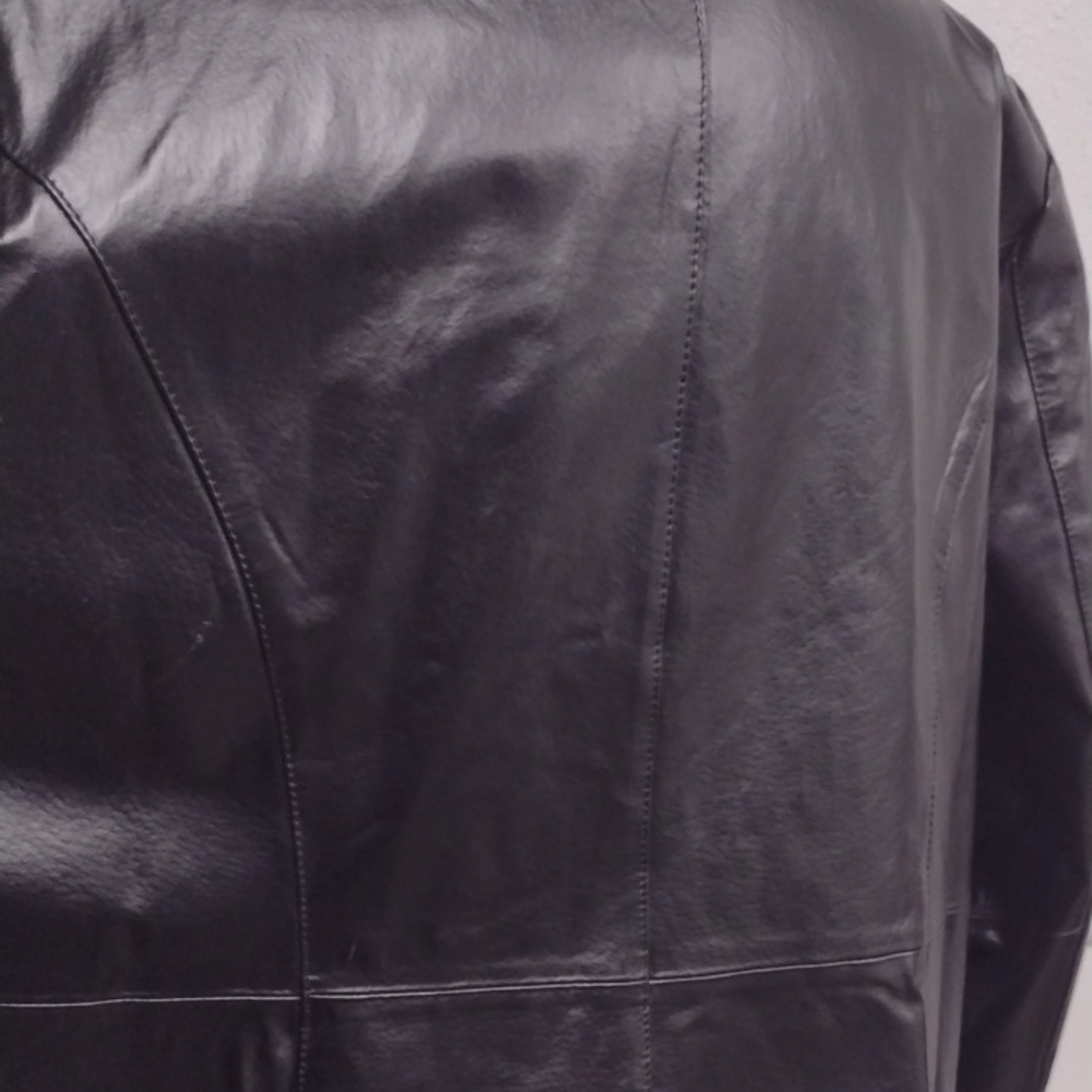 New Without Label Jessica London Black Leather Asymmetric Jacket - Picture 6 of 16